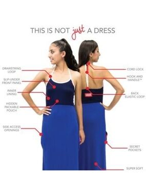 The Undress by Racerette First Edition Blue Maxi Sundress Dress Beach Vacation